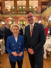 Předsedkyně EK Ursula von der Leyen a CEO EGAP David Havlíček.
